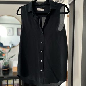 Everlane Silk Sleeveless Square Shirt